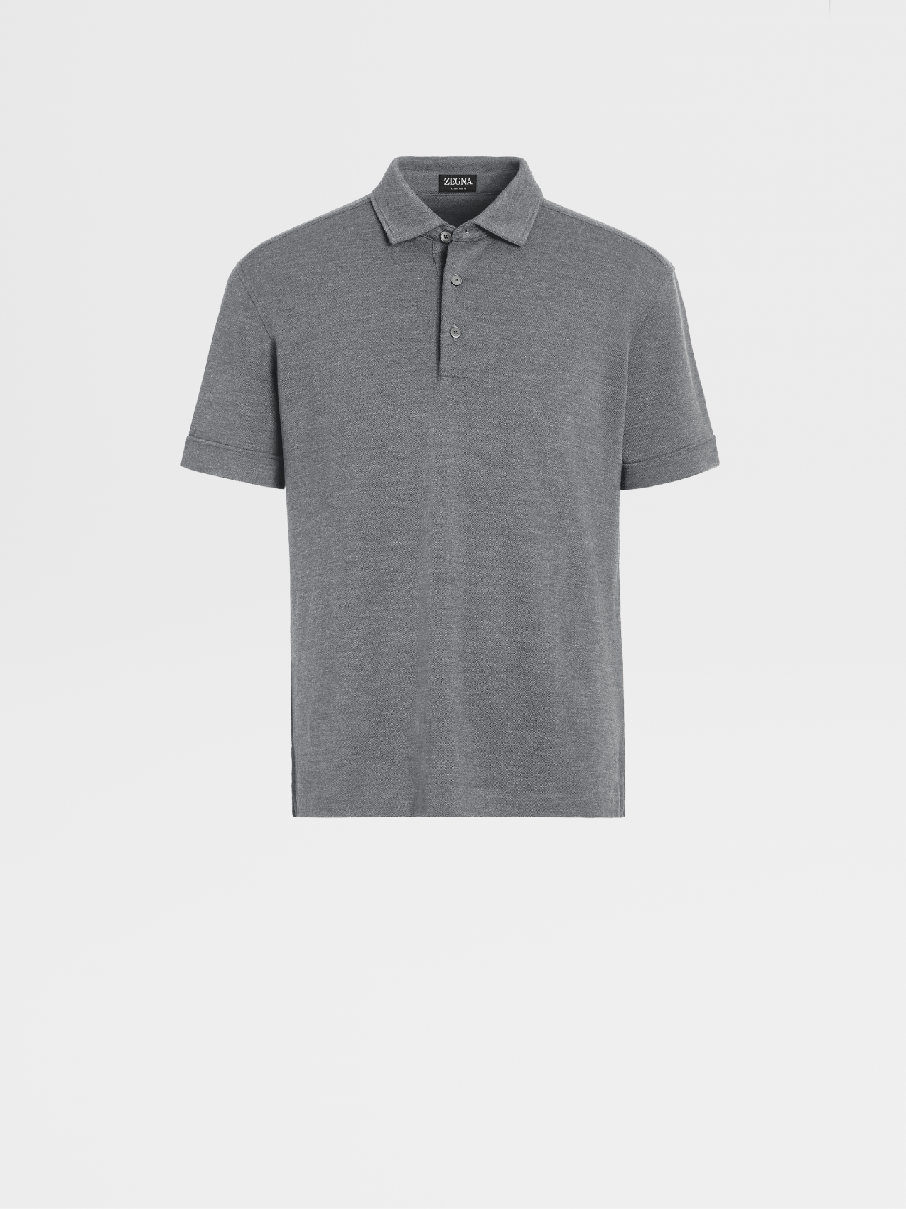 Grey Mélange 12milmil12 Wool Short-sleeve Polo